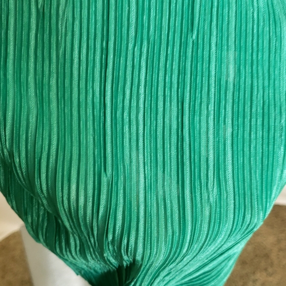 New York & Company Green Mirco Pleated Midi Dress - Picture 14 of 15